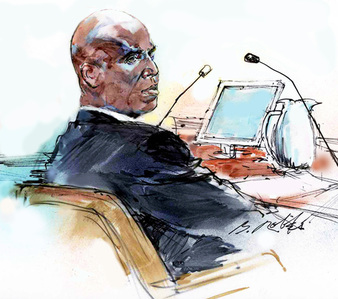Barry Bonds Durring His Federal Trial In San Francisco