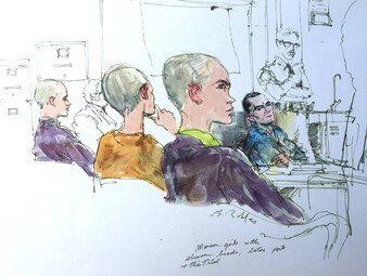 Manson With His Shaved Head Girls