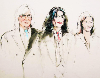 Michael Jackson With His Attorneys