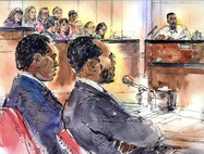 Rodney King Testifying His Attorneys Listening